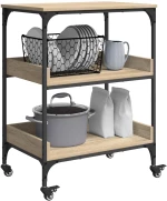 vidaXL Καρότσι Κουζίνας Δρύς Sonoma 60 x 41 x 80,5 εκ.