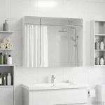 vidaXL Καθρέφτης Ντουλάπα Μπάνιου Λευκό 60 x 14,5 x 50 εκ