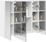 vidaXL Καθρέφτης Ντουλάπα Μπάνιου Λευκό 60 x 14,5 x 50 εκ