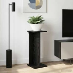 vidaXL Βάση φυτών Μαύρη Δρυς 25 x 25,5 x 60,5 εκ.