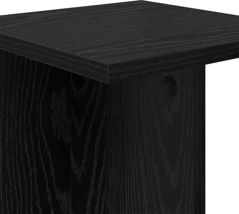 vidaXL Βάση φυτών Μαύρη Δρυς 25 x 25,5 x 60,5 εκ.