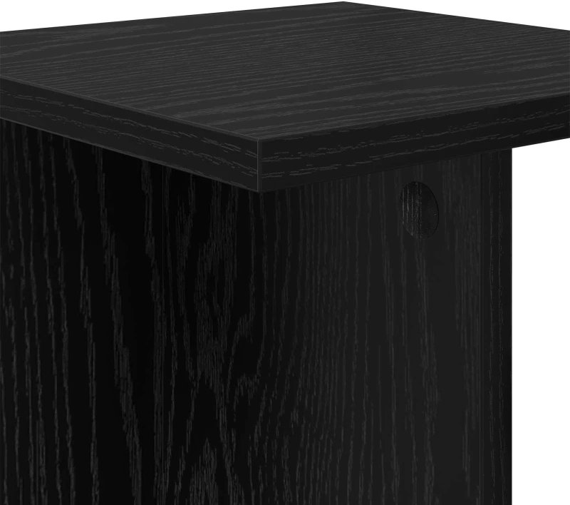 vidaXL Βάση φυτών Μαύρη Δρυς 25 x 25,5 x 80,5 εκ.