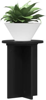 vidaXL Βάση φυτών 2 pcs Μαύρο Ø29,5 x 40 εκ. Επεξεργασμένο Ξύλο