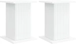 vidaXL Βάση φυτών 2 pcs Λευκό 30,5 x 30 x 43 εκ Επεξεργασμένο Ξύλο