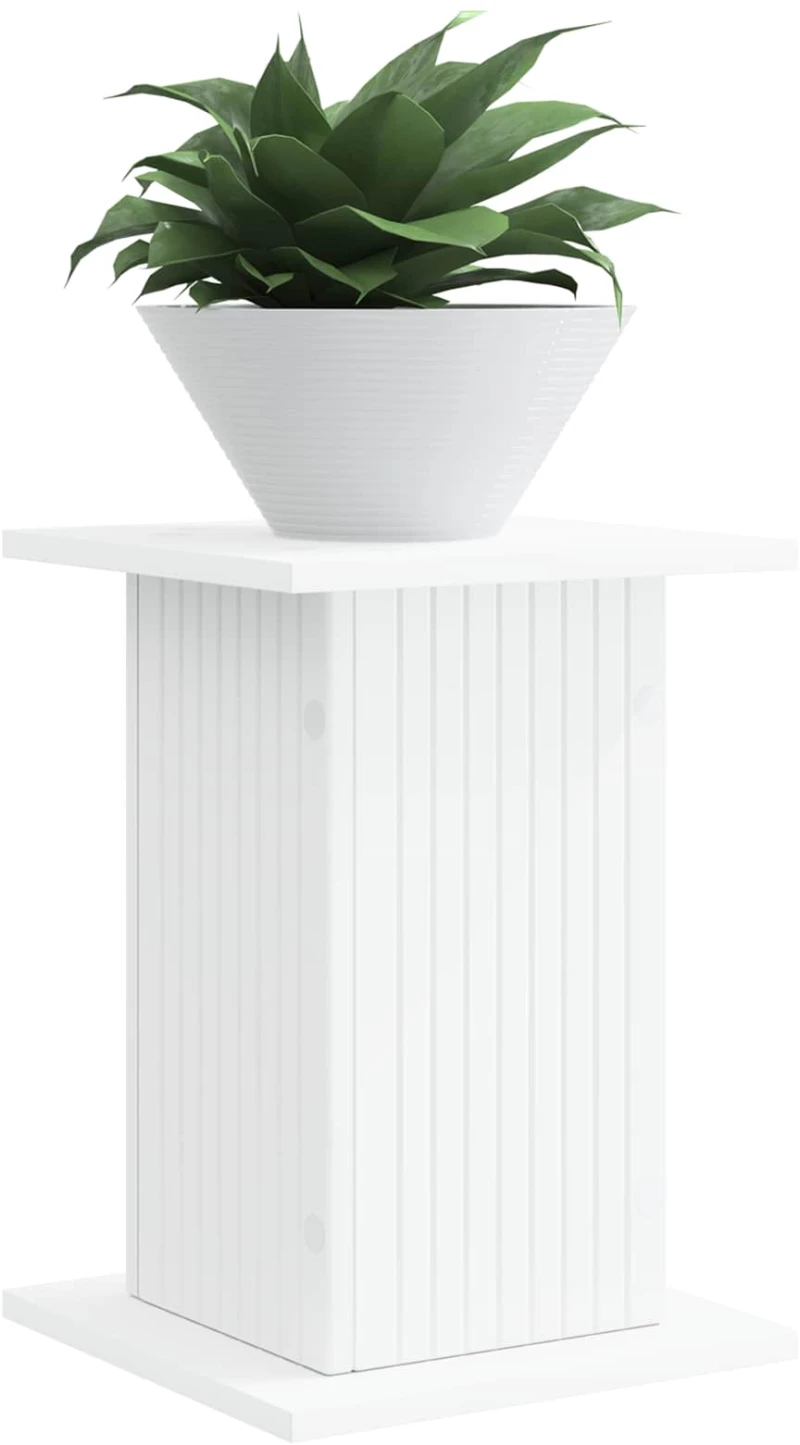 vidaXL Βάση φυτών 2 pcs Λευκό 30,5 x 30 x 43 εκ Επεξεργασμένο Ξύλο