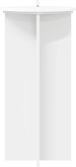 vidaXL Βάση φυτών 2 pcs Λευκό Ø40 x 80 εκ. Επεξεργασμένο Ξύλο