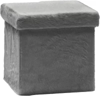 Πουφ Αναδιπλούμενο Γκρι Velure 38x38cm