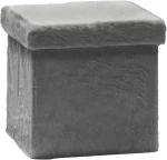 Πουφ Αναδιπλούμενο Γκρι Velure 38x38cm