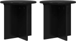 vidaXL Βάση φυτών 2 pcs Μαύρο 40 x 40 x 40 cm Επεξεργασμένο Ξύλο