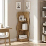 vidaXL Γωνιακό ράφι Artisan Δρυς 34 x 33 x 102 εκ Επεξεργασμένο Ξύλο