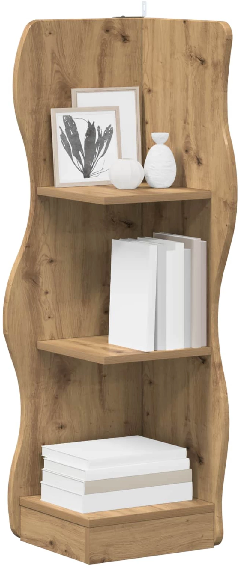 vidaXL Γωνιακό ράφι Artisan Δρυς 34 x 33 x 102 εκ Επεξεργασμένο Ξύλο