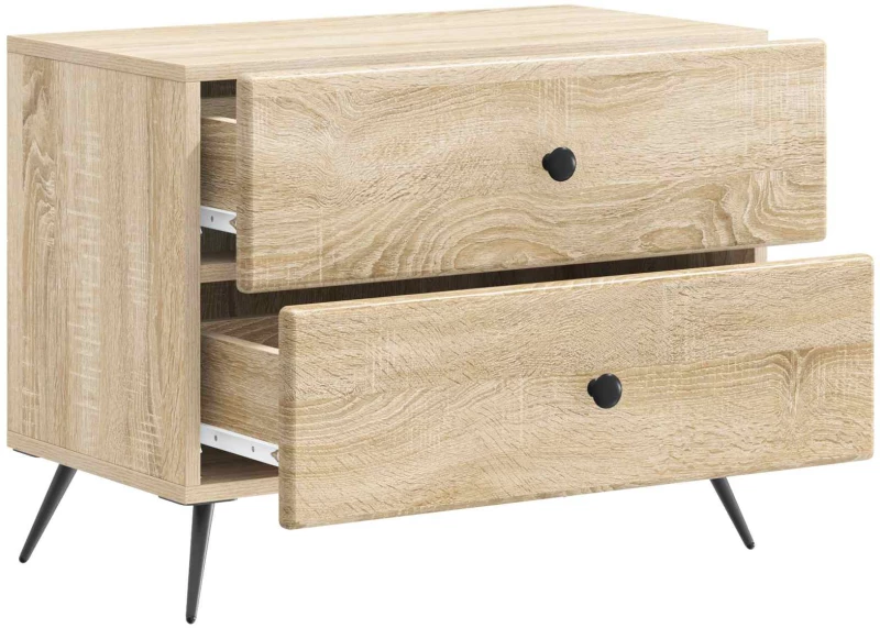 vidaXL Κομοδίνο Sonoma Δρυς 62 x 34,5 x 47,5 εκ Επεξεργασμένο Ξύλο
