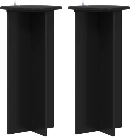 vidaXL Βάση φυτών 2 pcs Μαύρο 40 x 40 x 80 cm Επεξεργασμένο Ξύλο
