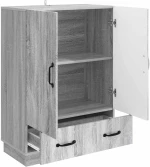vidaXL Πλαϊνό γραφείο με συρτάρι Γκρι Sonoma 66 x 34,5 x 92 εκ.