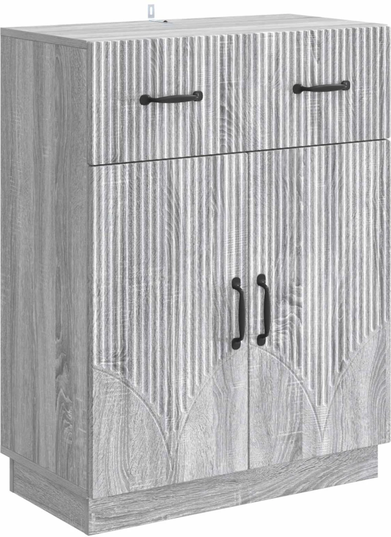 vidaXL Πλαϊνό γραφείο με συρτάρι Γκρι Sonoma 66 x 34,5 x 87 εκ.