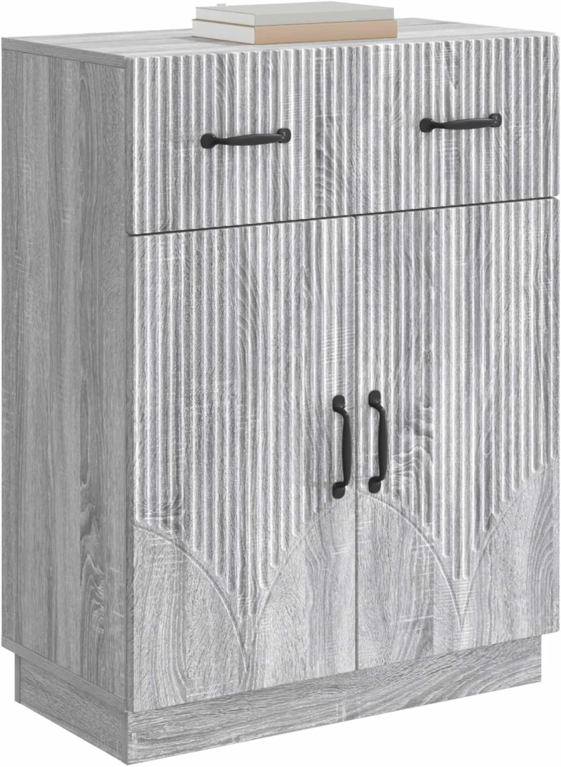 vidaXL Πλαϊνό γραφείο με συρτάρι Γκρι Sonoma 66 x 34,5 x 87 εκ.