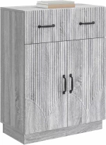 vidaXL Πλαϊνό γραφείο με συρτάρι Γκρι Sonoma 66 x 34,5 x 87 εκ.