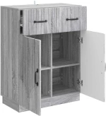 vidaXL Πλαϊνό γραφείο με συρτάρι Γκρι Sonoma 66 x 34,5 x 87 εκ.