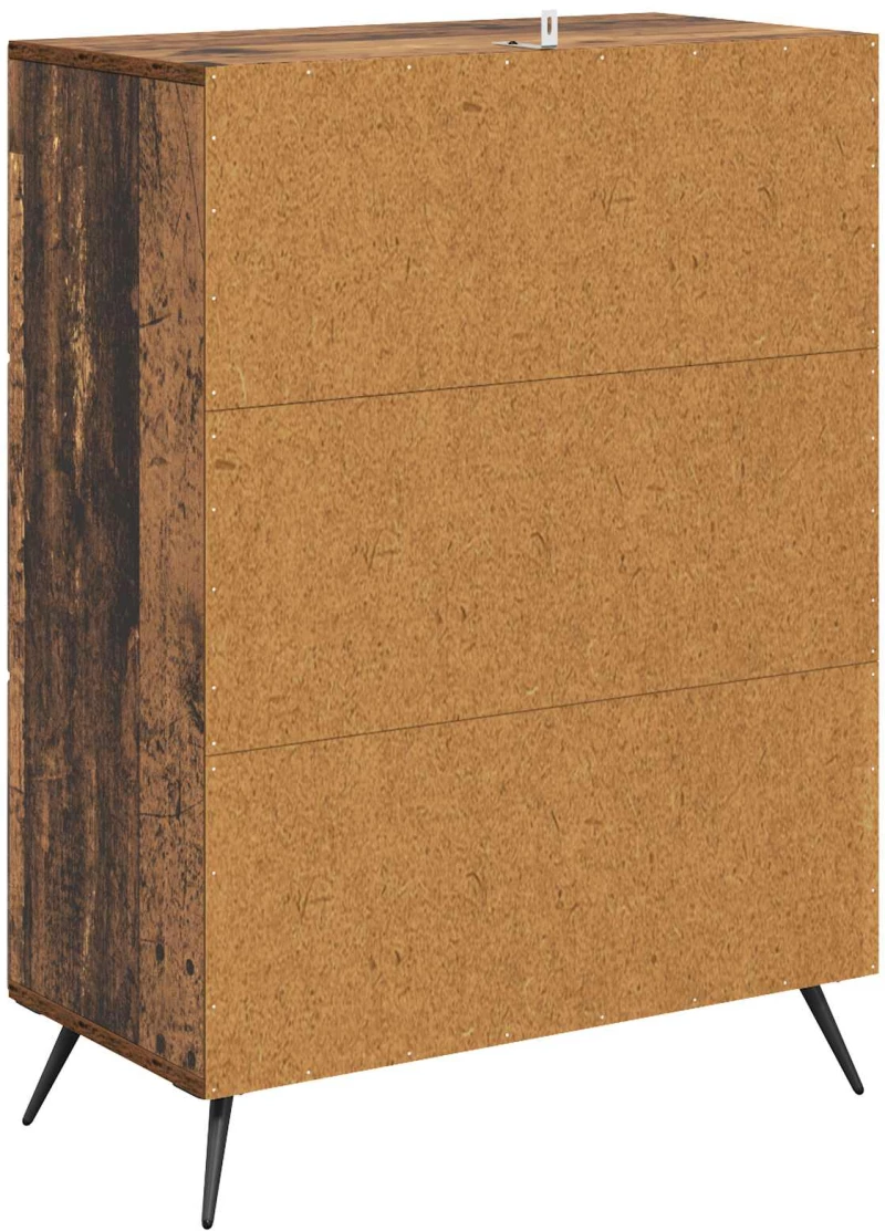 vidaXL Ντουλάπι με Συρτάρια Παλαιωμένο ξύλο 66 x 34,5 x 90 εκ