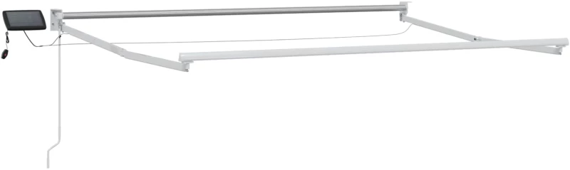 vidaXL Χειροκίνητη αναδιπλούμενη τέντα με LED 2,5 x 2 m