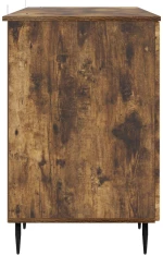 vidaXL Γραφείο με ράφι Καπνισμένο Ξύλο Δρυός 142,5 x 50 x 75 εκ.