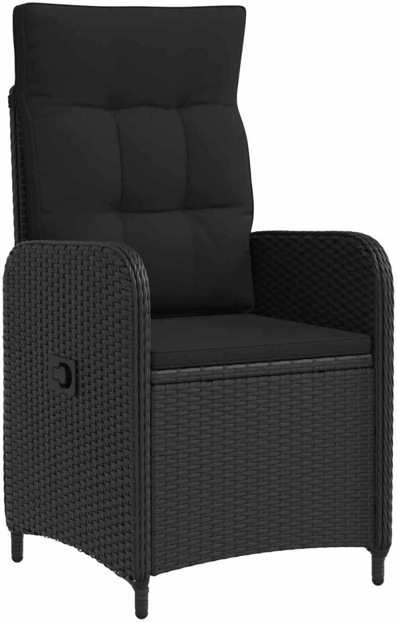 vidaXL Σετ Εξωτερικής Τραπέζης 3 pcs Μαύρο 90 x 90 x 75 cm