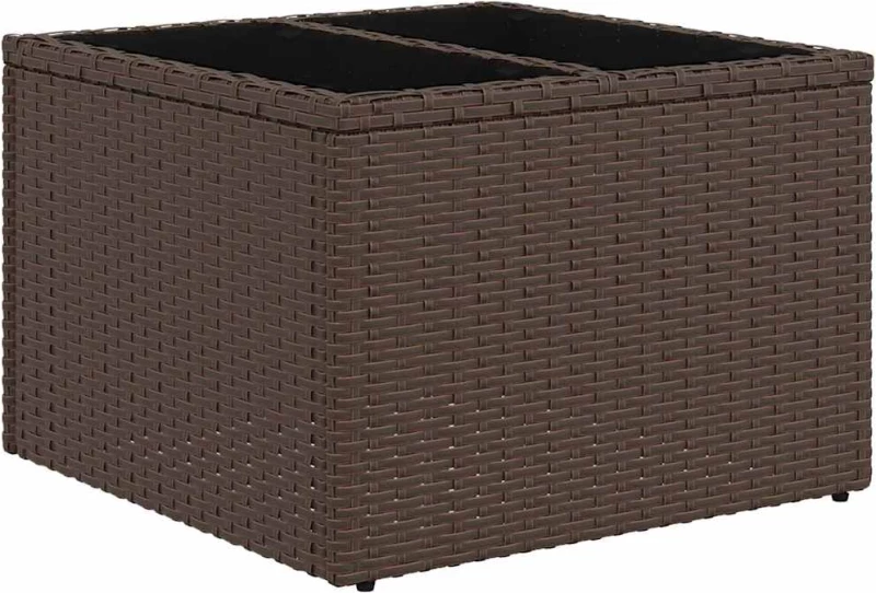 vidaXL Σετ Καναπέ Κήπου με αποθήκευση 5 pcs Καφέ συνθετικό ρατάν