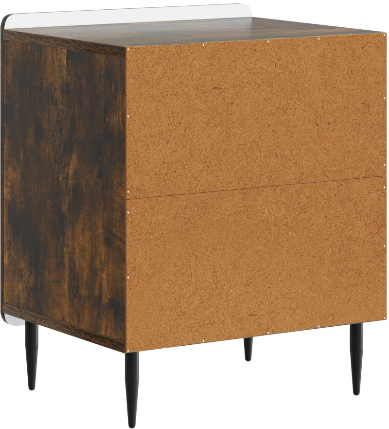 vidaXL Κομοδίνο Καπνισμένο Ξύλο Δρυός 43 x 34,5 x 52 εκ