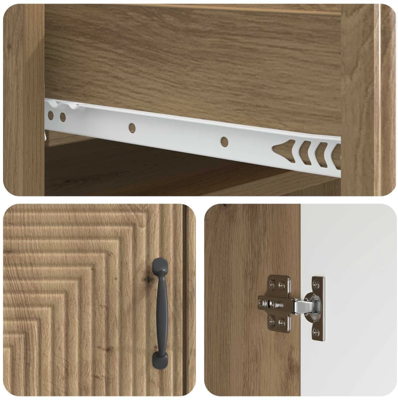 vidaXL Πλαϊνό γραφείο με συρτάρι Artisan Δρυς 66 x 34,5 x 89,5 εκ