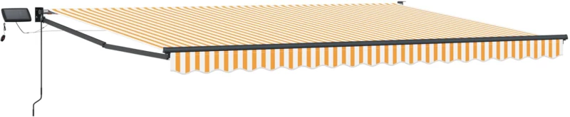 vidaXL Χειροκίνητη αναδιπλούμενη τέντα με LED 4 x 2 m