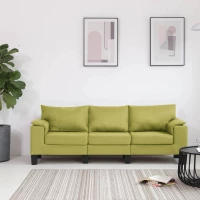 vidaXL Καναπές Πράσινο ύφασμα