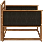 vidaXL Μεσαίος καναπές εξωτερικού χώρου Φυσικό