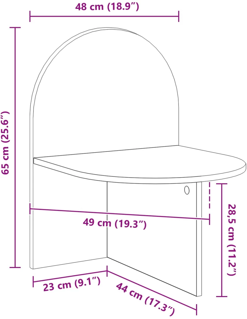 vidaXL Κομοδίνο Γκρι Sonoma 48 x 49 x 65 εκ.