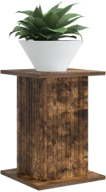 vidaXL Βάση φυτών Καπνισμένο Ξύλο Δρυός 30,5 x 30 x 43 εκ
