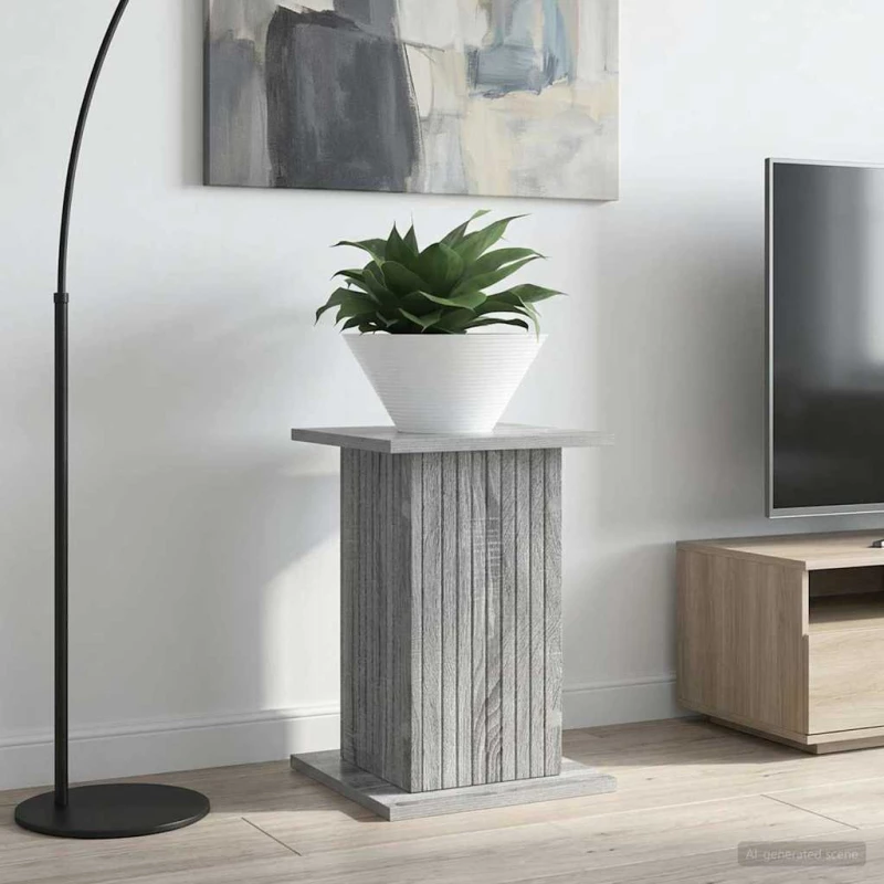 vidaXL Βάση φυτών Γκρι Sonoma 30,5 x 30 x 43 εκ Επεξεργασμένο Ξύλο