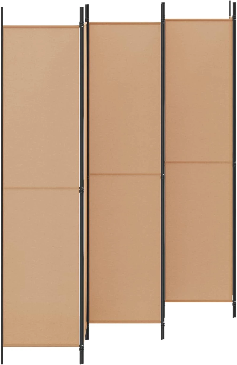 vidaXL Διαχωριστικό Δωματίου 6-Πάνελ Μπεζ 300 x 220 cm Ύφασμα