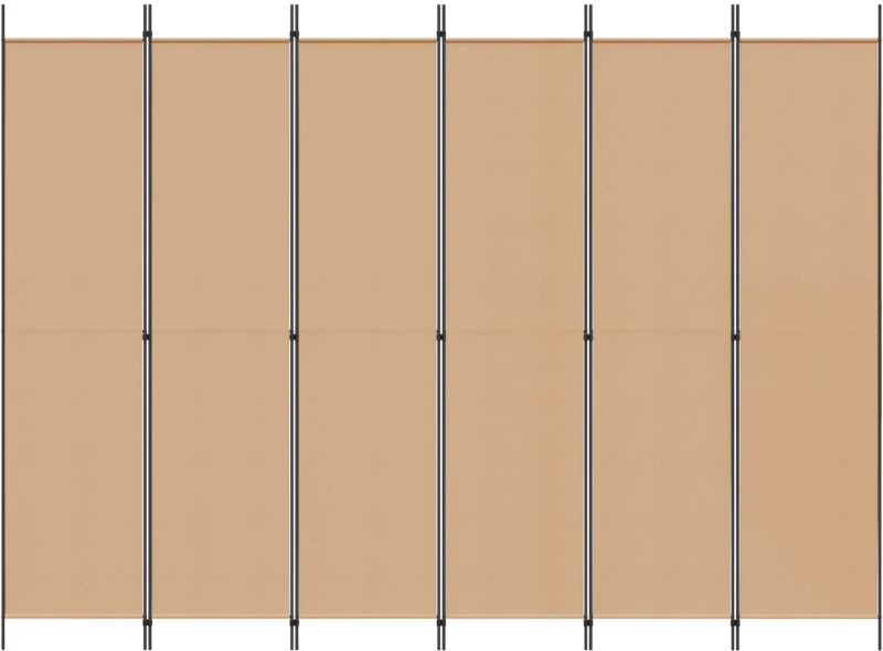 vidaXL Διαχωριστικό Δωματίου 6-Πάνελ Μπεζ 300 x 220 cm Ύφασμα