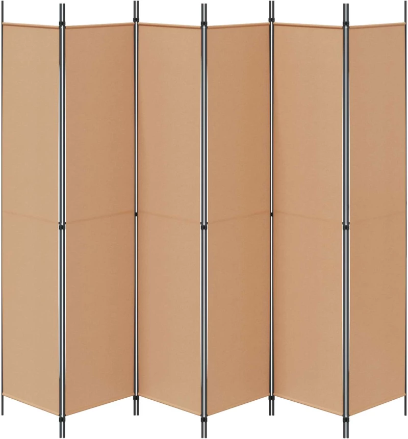 vidaXL Διαχωριστικό Δωματίου 6-Πάνελ Μπεζ 300 x 220 cm Ύφασμα