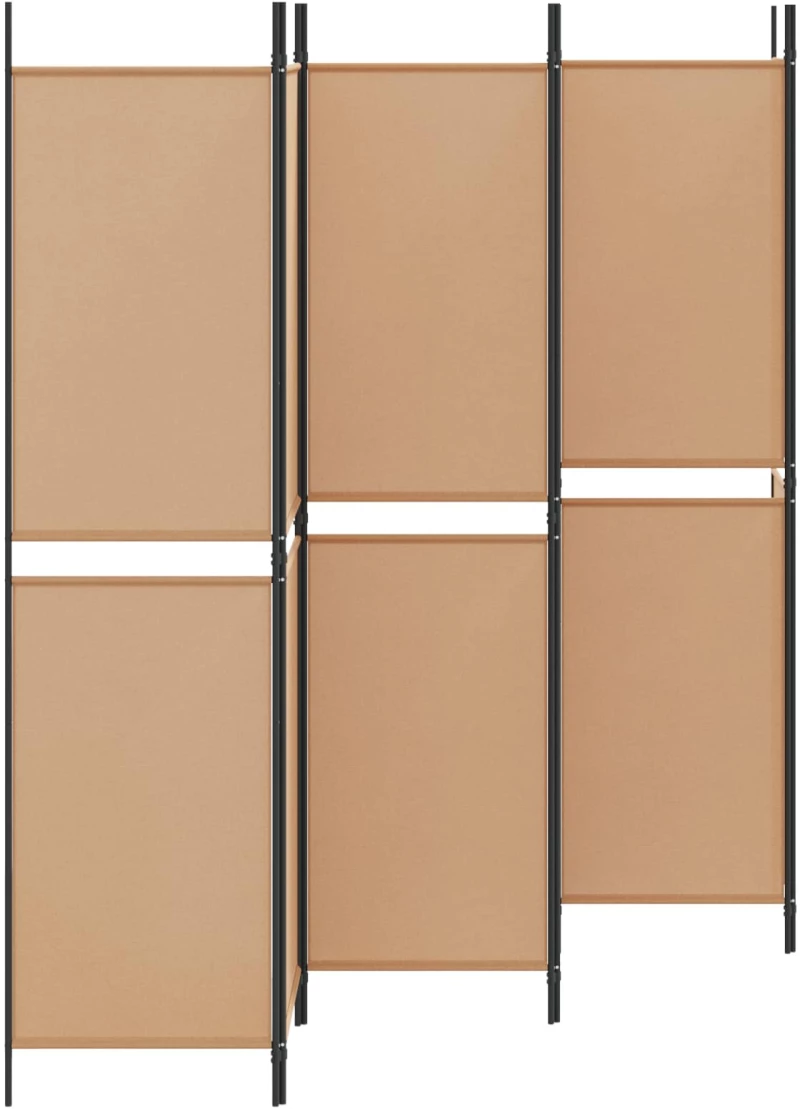 vidaXL Διαχωριστικό Δωματίου 6-Πάνελ Μπεζ 300 x 200 cm Ύφασμα