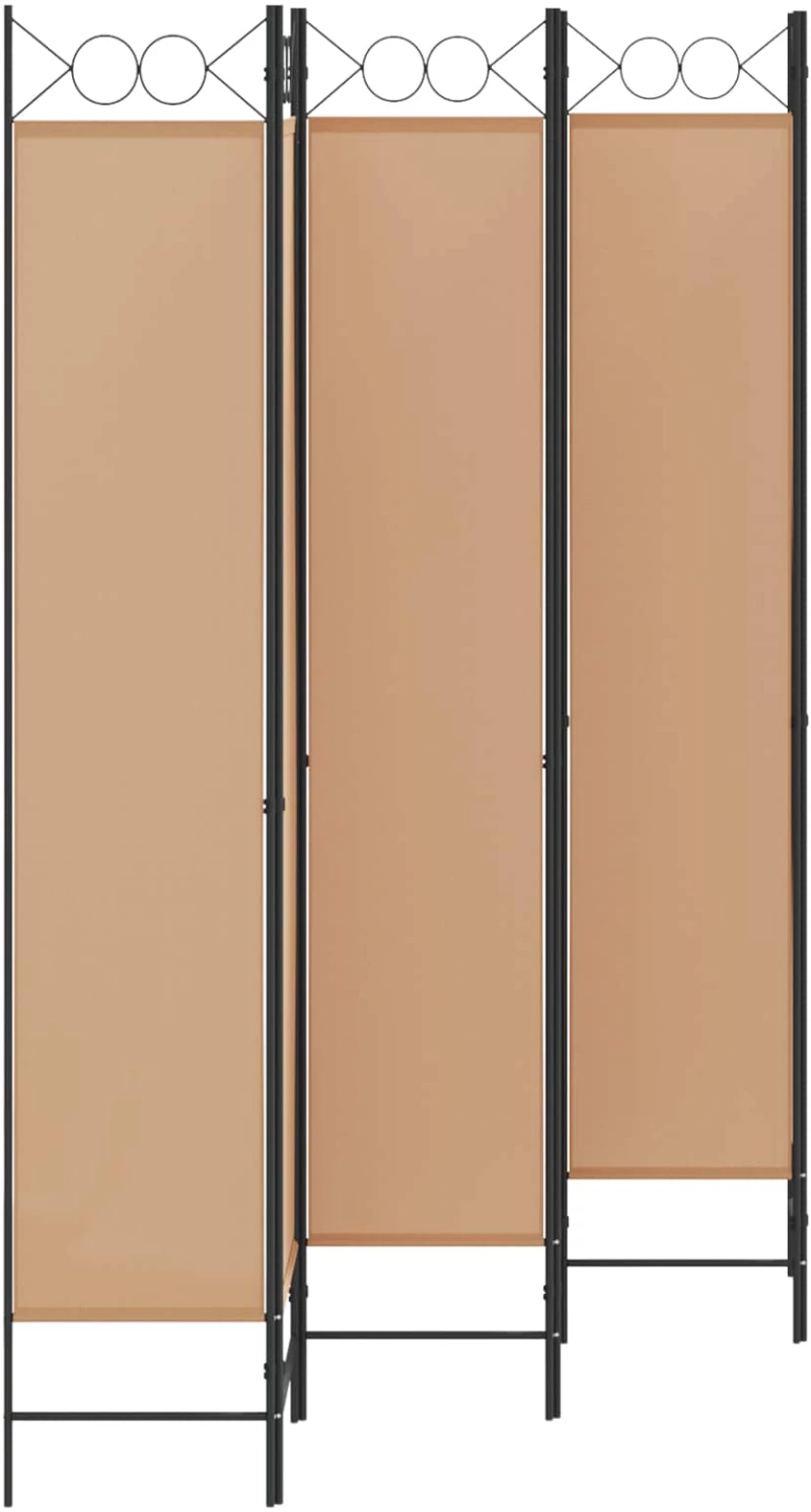 vidaXL Διαχωριστικό Δωματίου 6-Πάνελ Μπεζ 240 x 220 cm Ύφασμα