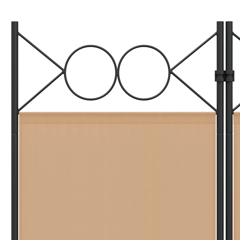 vidaXL Διαχωριστικό Δωματίου 6-Πάνελ Μπεζ 240 x 220 cm Ύφασμα