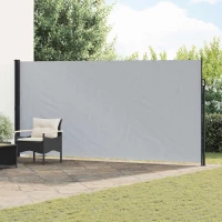 vidaXL Ανακλινόμενος Πλευρικός Απλώστρα Γκρι 600 x 180 εκ Πολυεστέρας