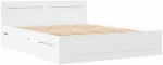 vidaXL Σκελετός Κρεβατιού 2 pcs Λευκός 150 x 200 cm Επεξεργασμένο ξύλο