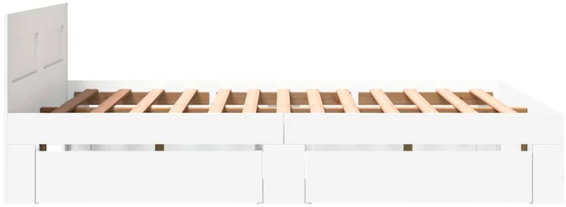 vidaXL Σκελετός Κρεβατιού 2 pcs Λευκός 150 x 200 cm Επεξεργασμένο ξύλο