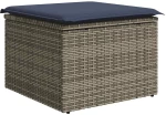 vidaXL Σετ Καναπέ Κήπου με μαξιλάρι 7 pcs Γκρι συνθετικό ρατάν