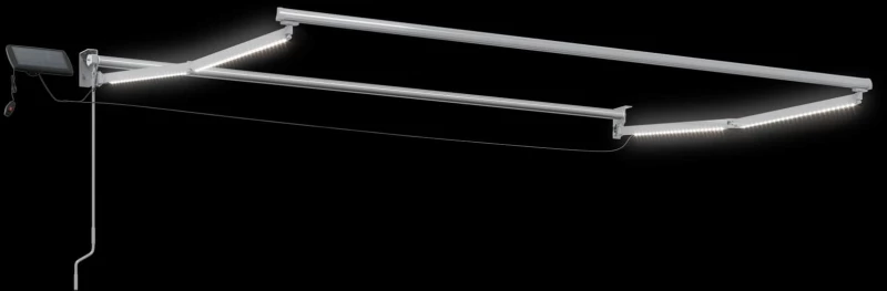 vidaXL Χειροκίνητη αναδιπλούμενη τέντα με LED 3,5 x 2 m