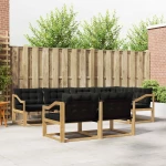 vidaXL Σειρά Καναπέ Εξωτερικού με μαξιλάρι 7 pcs Λευκό και Μαύρο