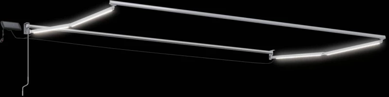 vidaXL Χειροκίνητη αναδιπλούμενη τέντα με LED Πολύχρωμο 4,5 x 3 μ