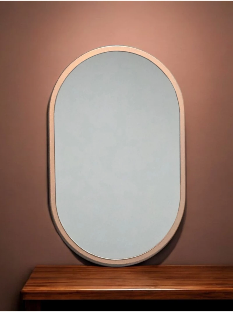 Stewehome Οβάλ καθρέφτης τοίχου με χρυσό πλαίσιο 40x27 cm