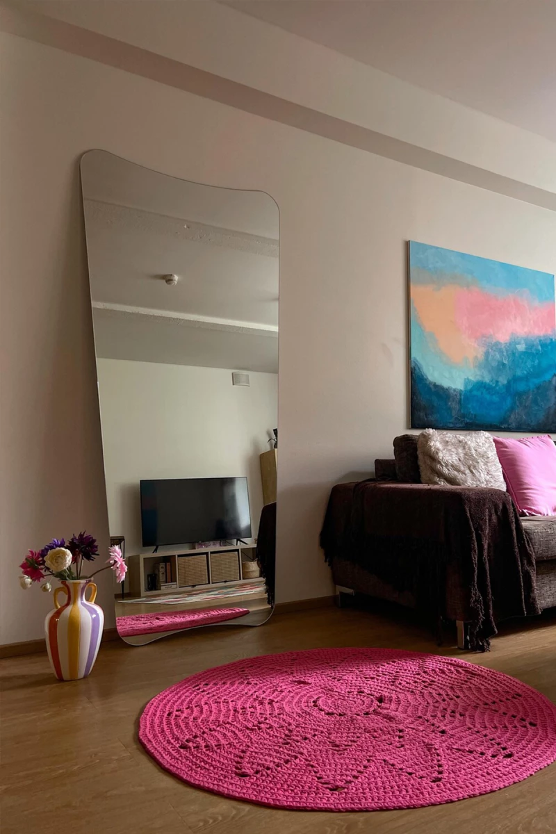 Stewehome Διακοσμητικός καθρέφτης τοίχου με σχεδιασμό 33x70 cm